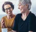 Two women chatting