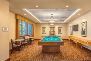 Billiards room at Covenant Living of Mount Miguel